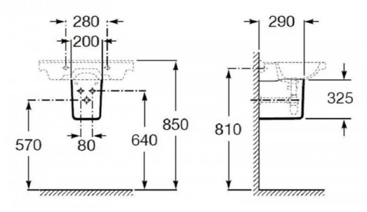 Полупьедестал для раковины Roca Debba 33799100Y, 733799100Y