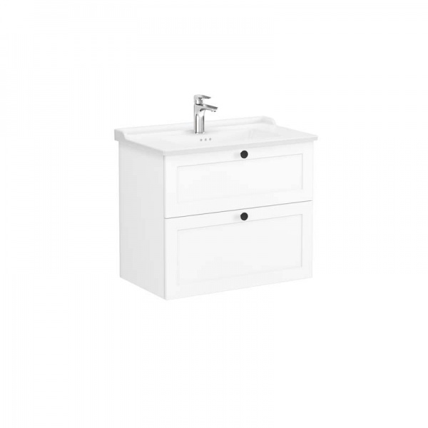 Модуль Root Classic 80 см с классической раковиной, 2 ящика, матовый белый, 68869