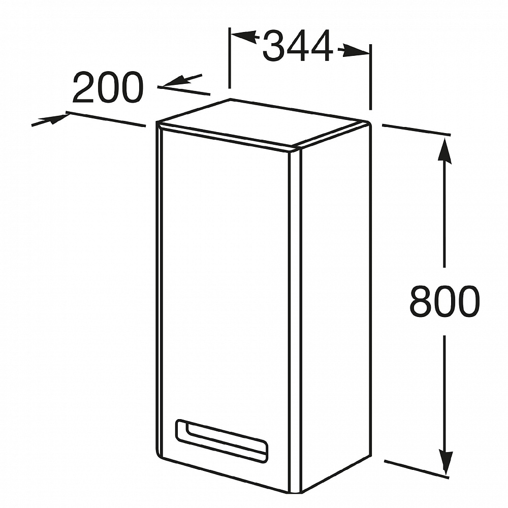 Шкаф навесной Roca The Gap L бежевый ZRU9302695