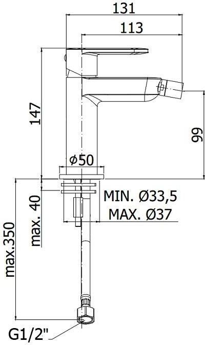 Смеситель для биде Paffoni Candy CA131CR