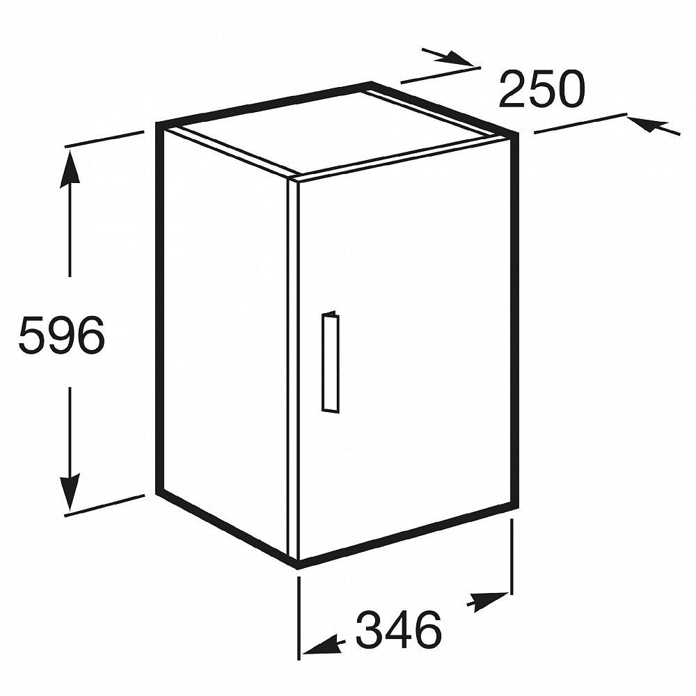 Шкаф навесной Roca Debba 60 венге ZRU9302711
