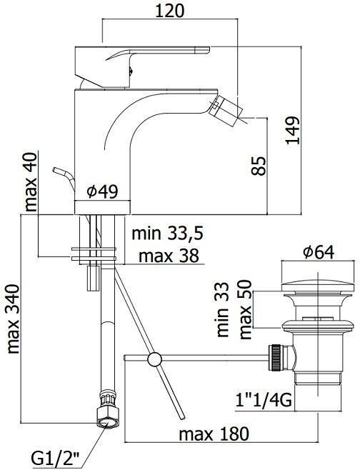 Смеситель для биде Paffoni Green GR135CR