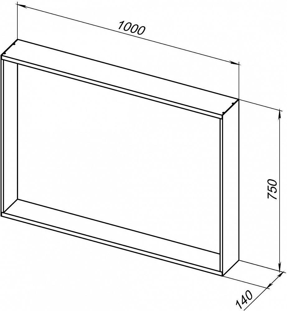 Зеркало Allen Brau Reality 1.32020.BB 100 черный браш
