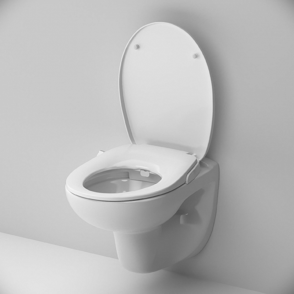 Унитаз подвесной безободковый, с механической крышкой-биде Clean Care CCM741700 Sense AM.PM