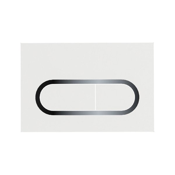 Кнопка инсталяционная Chrome белая, X01455