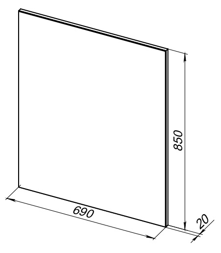 Зеркало Aquanet Lino 70 белый матовый, 00253906