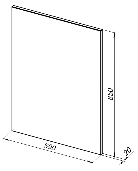 Зеркало Aquanet Lino 60 белый матовый, 00253905