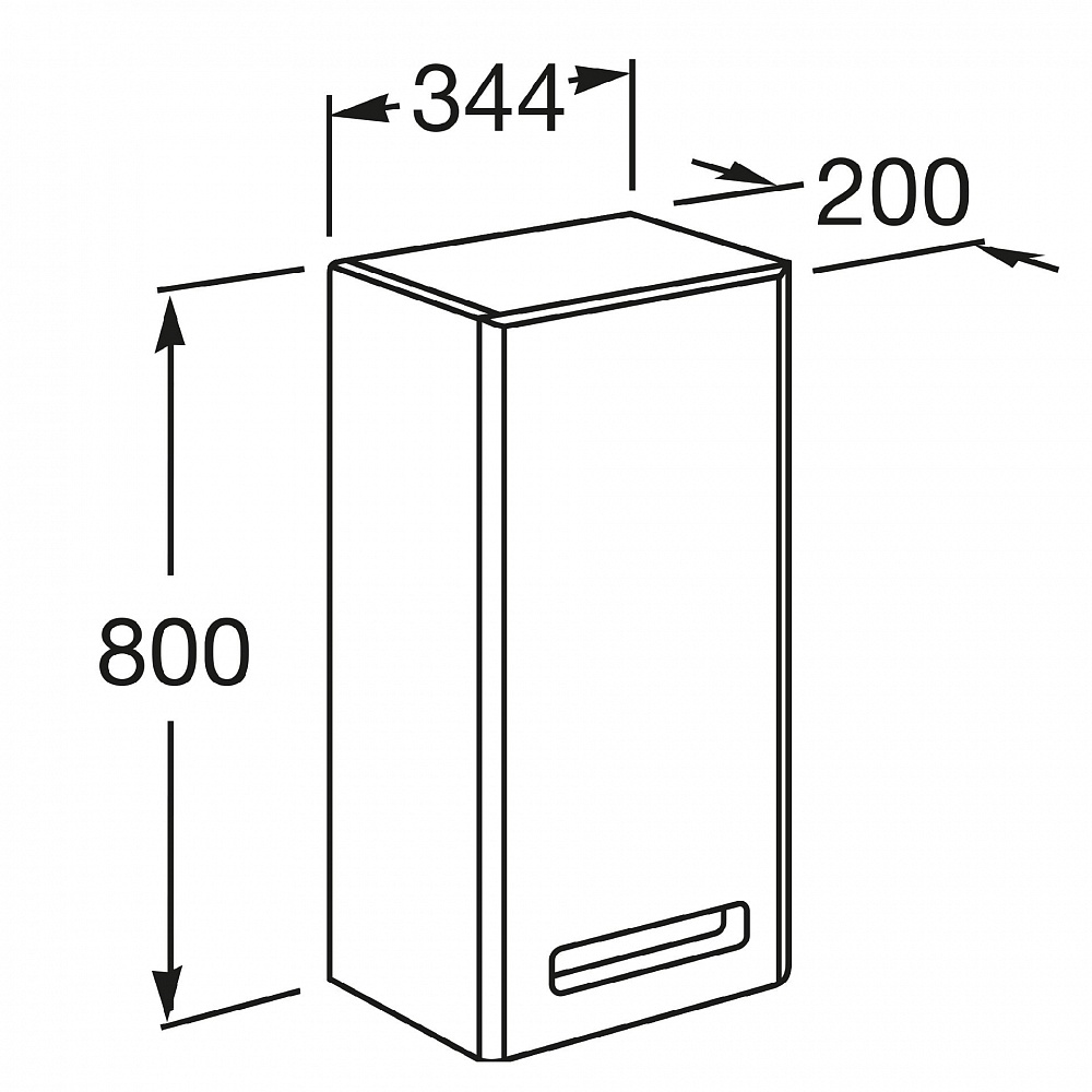 Шкаф навесной Roca The Gap R цвет бежевый ZRU9302694