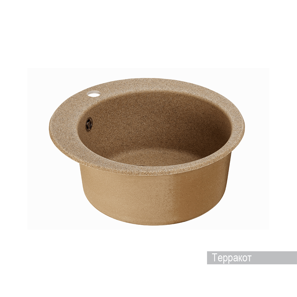 Мойка для кухни из литого мрамора Aquaton Иверия круглая терракотовая 1A711032IV270