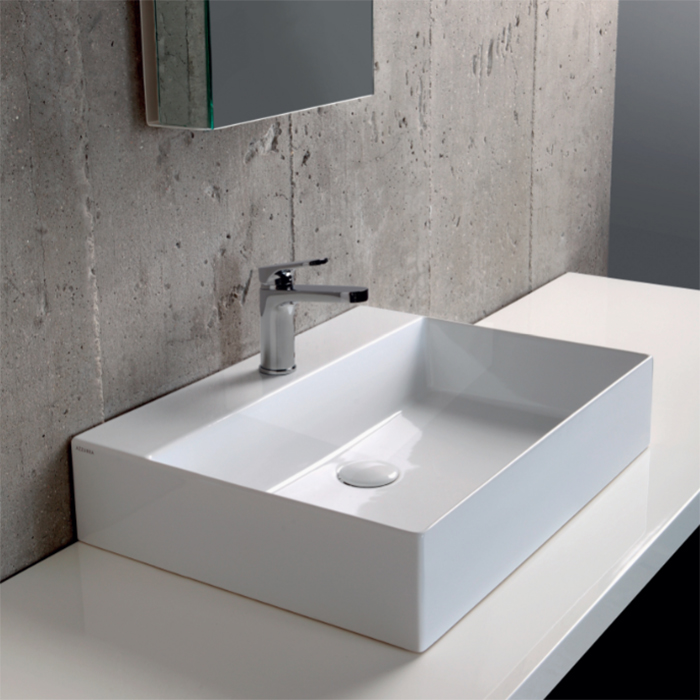 AZZURRA ELEGANCE Раковина 60х45 см, 1 отв., цвет: белый, ELLP060450QMBI/(EQA60M bi)*1
