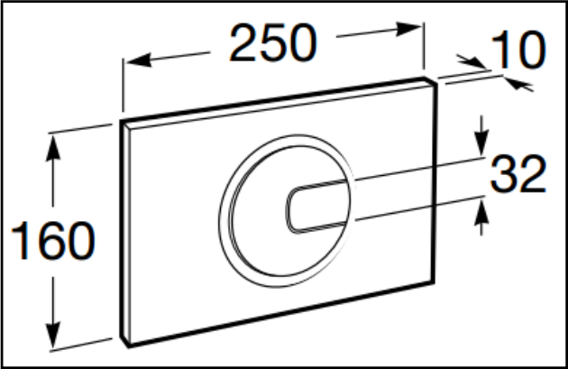 Панель смыва для инсталляции Roca PL-4 890098005