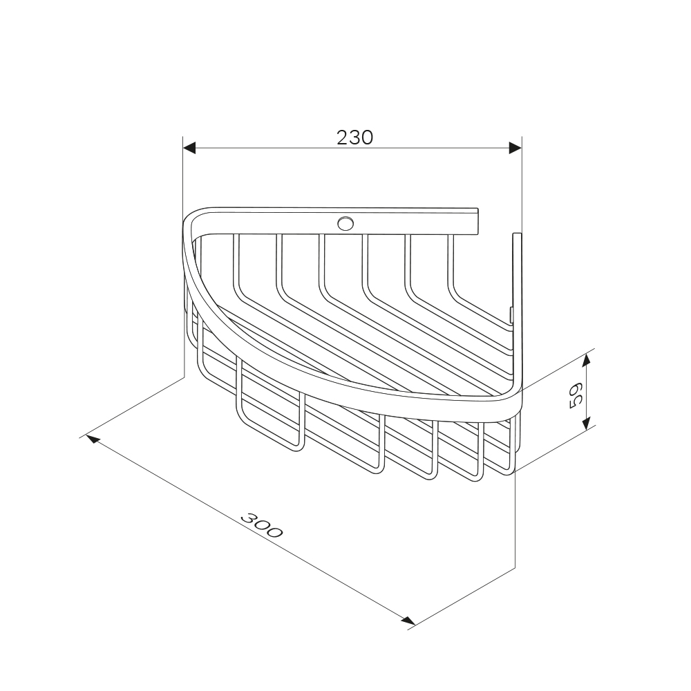 Корзина для душа, угловая A7452100 Sense L AM.PM