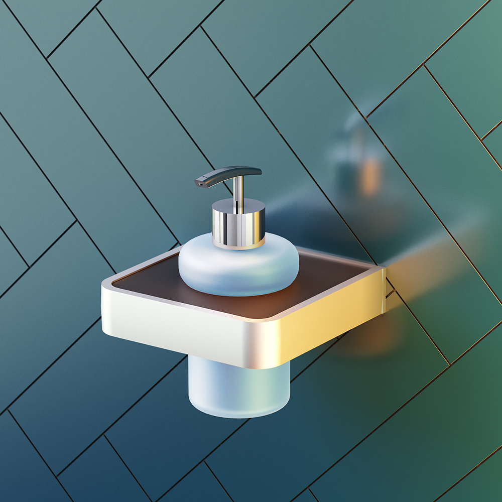 Стеклянный диспенсер для жидкого мыла с настенным держателем DA7736900 Jupiter