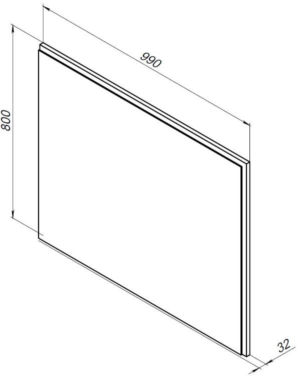 Зеркало Aquanet Nova Lite 100 дуб рошелье LED, 00242623