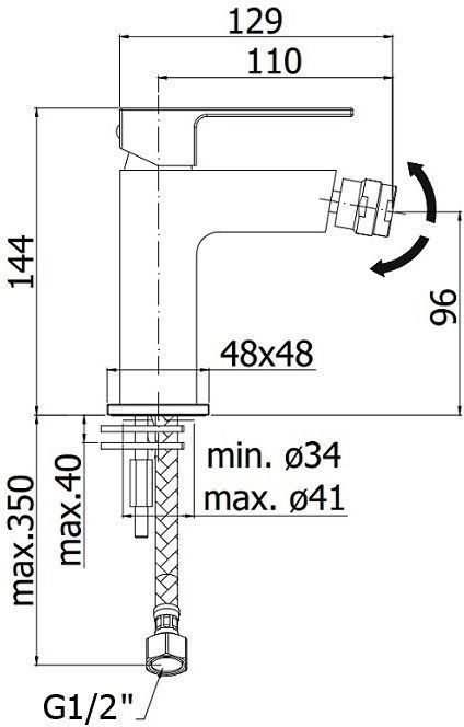 Смеситель для биде Paffoni Elle EL131CR