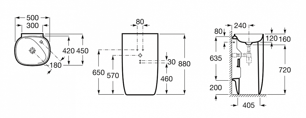 Раковина Roca Beyond 50х42 белый 3270B0000