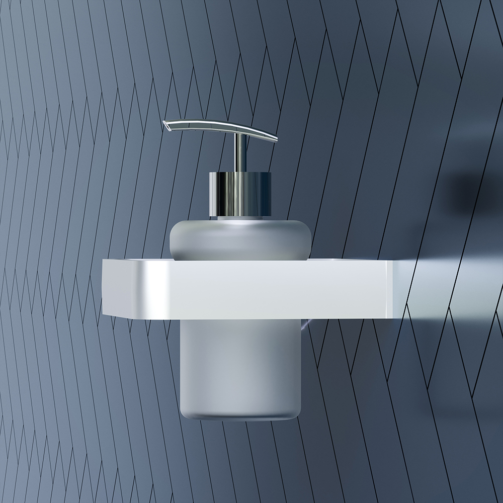 Стеклянный диспенсер для жидкого мыла с настенным держателем DA7736900 Jupiter