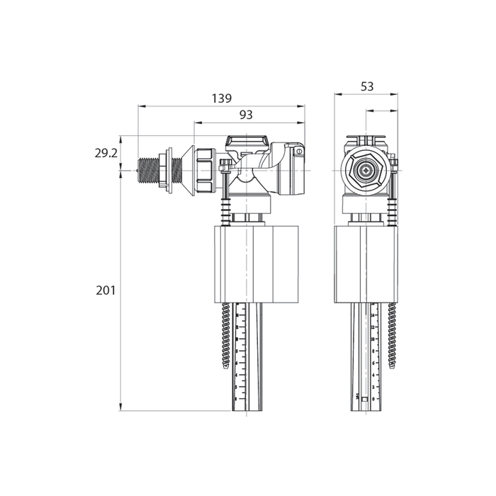 Клапан впускной, боковой подвод, IDDIS, F012400-0006