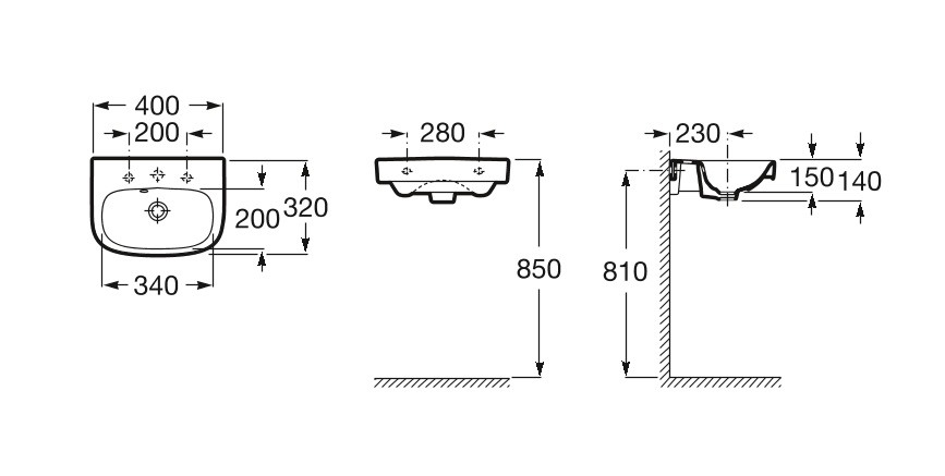 Раковина Roca Debba 40х32 325998000