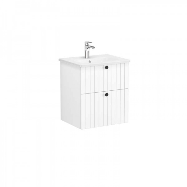 Модуль Root Groove 60 см с круглой раковиной, 2 ящика, матовый белый, 69415