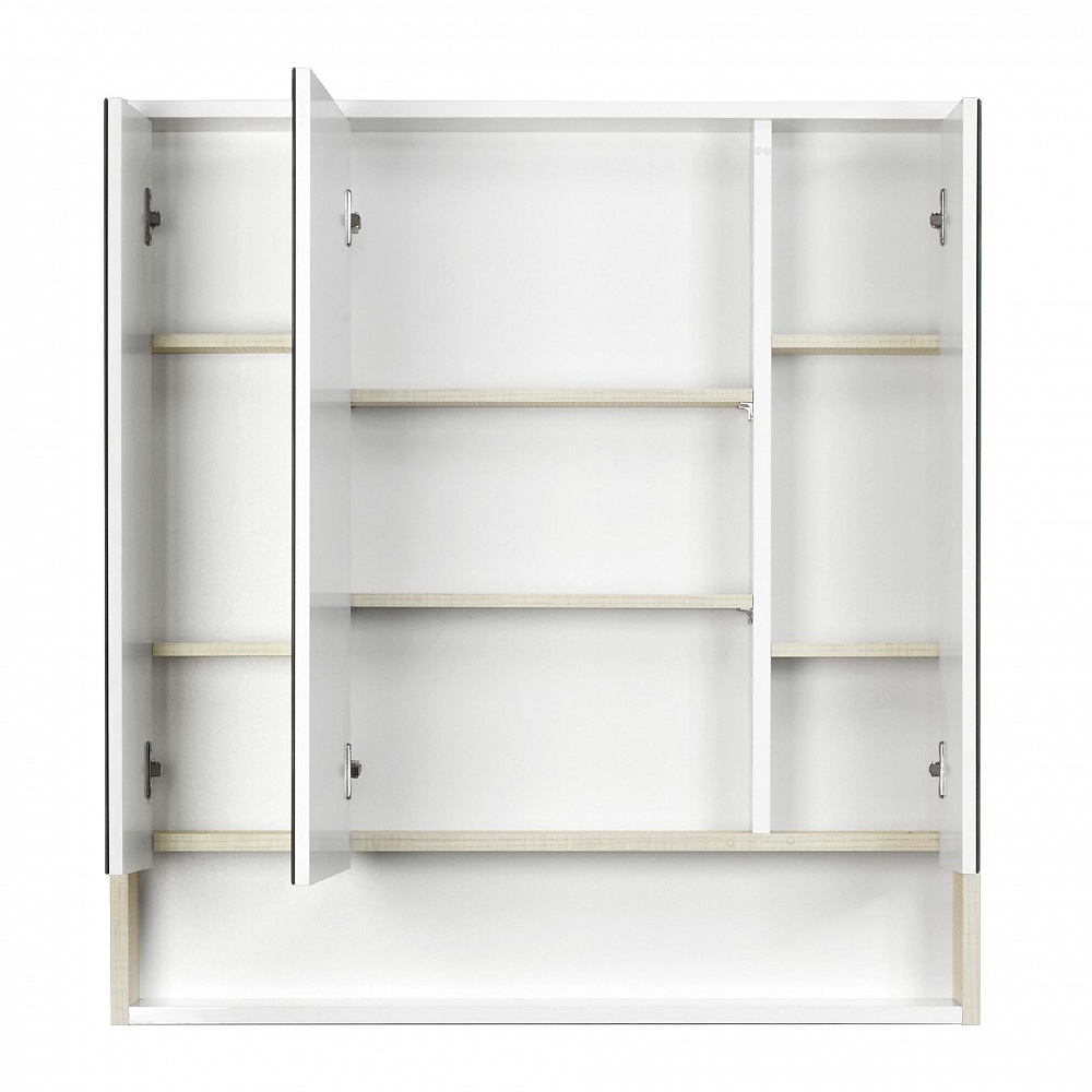 Зеркальный шкаф Aquaton Рико 80 белый, ясень фабрик 1A215302RIB90