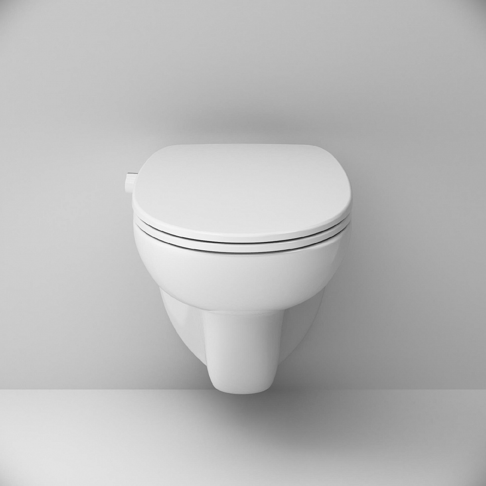 Унитаз подвесной безободковый, с механической крышкой-биде Clean Care CCM741700 Sense AM.PM