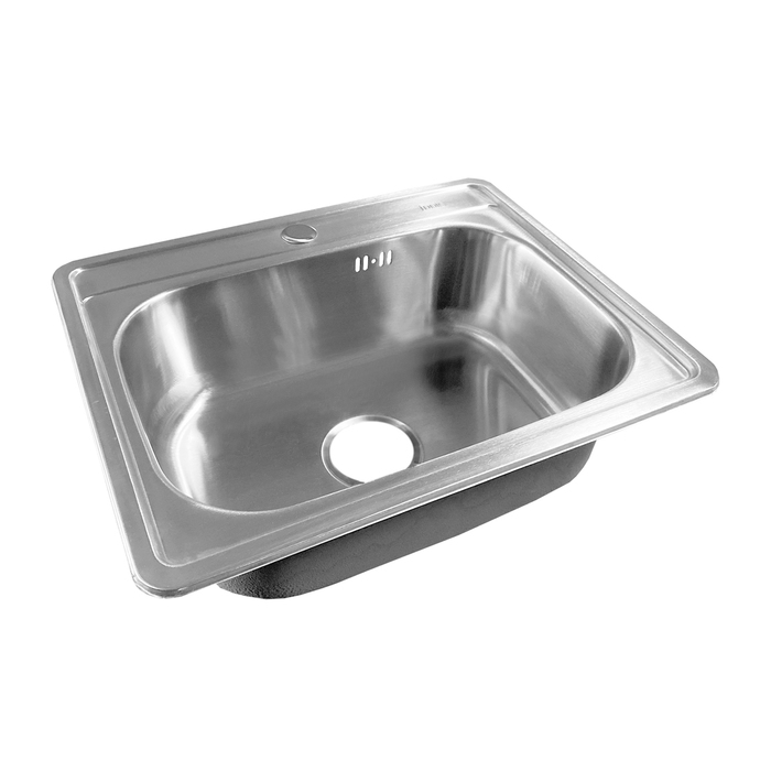 Мойка, нержавеющая сталь, сатин, 530*430, Basic, IDDIS, BAS53S0i77