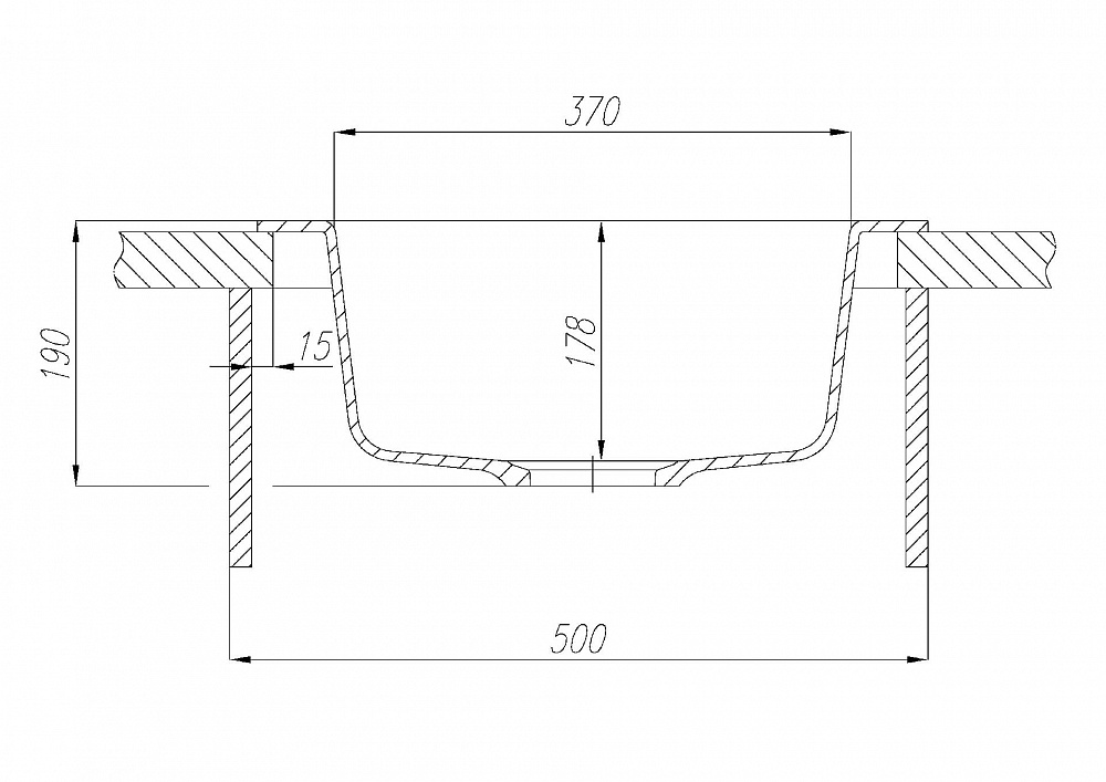 Мойка для кухни из литого мрамора Aquaton Иверия круглая терракотовая 1A711032IV270