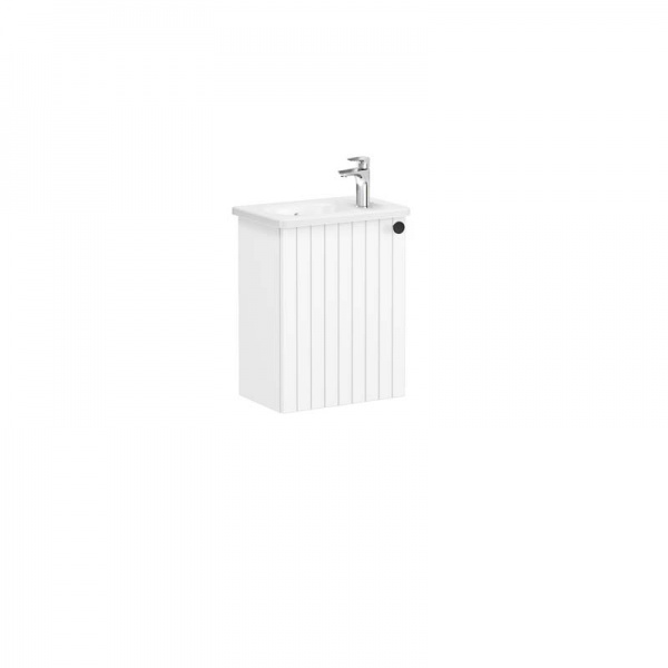 Модуль Root Groove 45 см с круглой раковиной, с дверцей, матовый белый, левосторонний, 69191