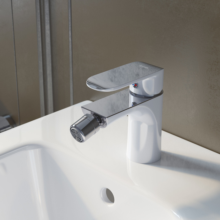 Смеситель для биде, белый/хром, Calipso, IDDIS, CALSB00i04