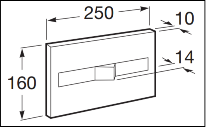 Панель смыва для инсталляции Roca PL-2 890096005