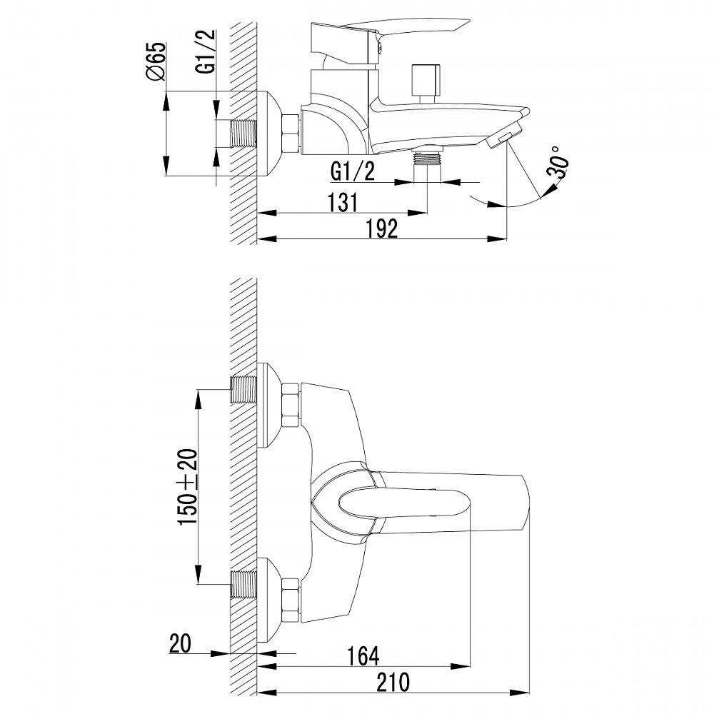 Смеситель Lemark Mars LM3502C для ванны