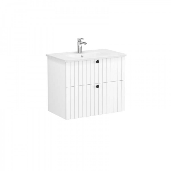 Модуль Root Groove 80 см с круглой раковиной, 2 ящика, матовый белый, 69436