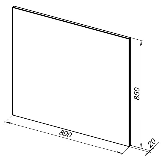 Зеркало Aquanet Lino 90 белый матовый, 00253908