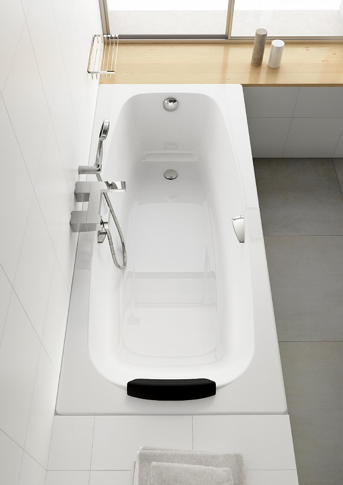 Акриловая ванна Roca Sureste 170х70 прямоугольная, с отверстиями для ручек, белая ZRU9302769