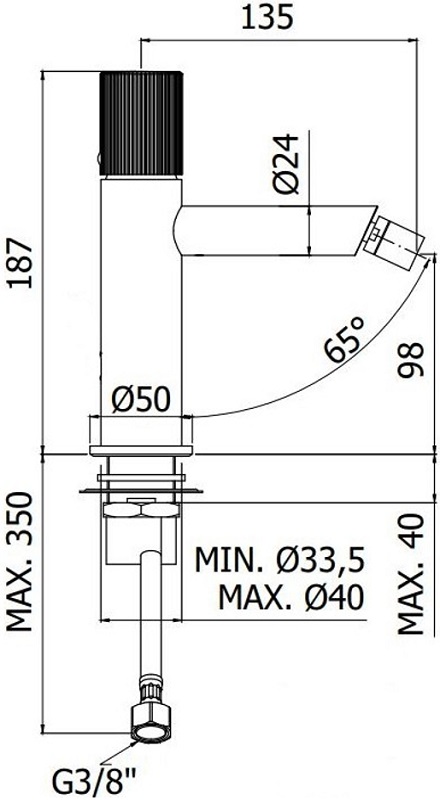 Смеситель для биде Paffoni Jo JO131CR