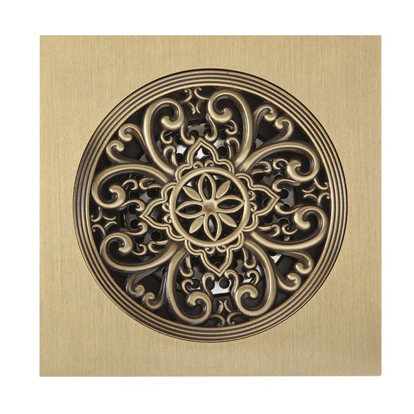 Душевой трап Veragio Canyon VR.CAN-2022.BRCAN-2022.BR с декоративной решеткой 15х15 см, бронза