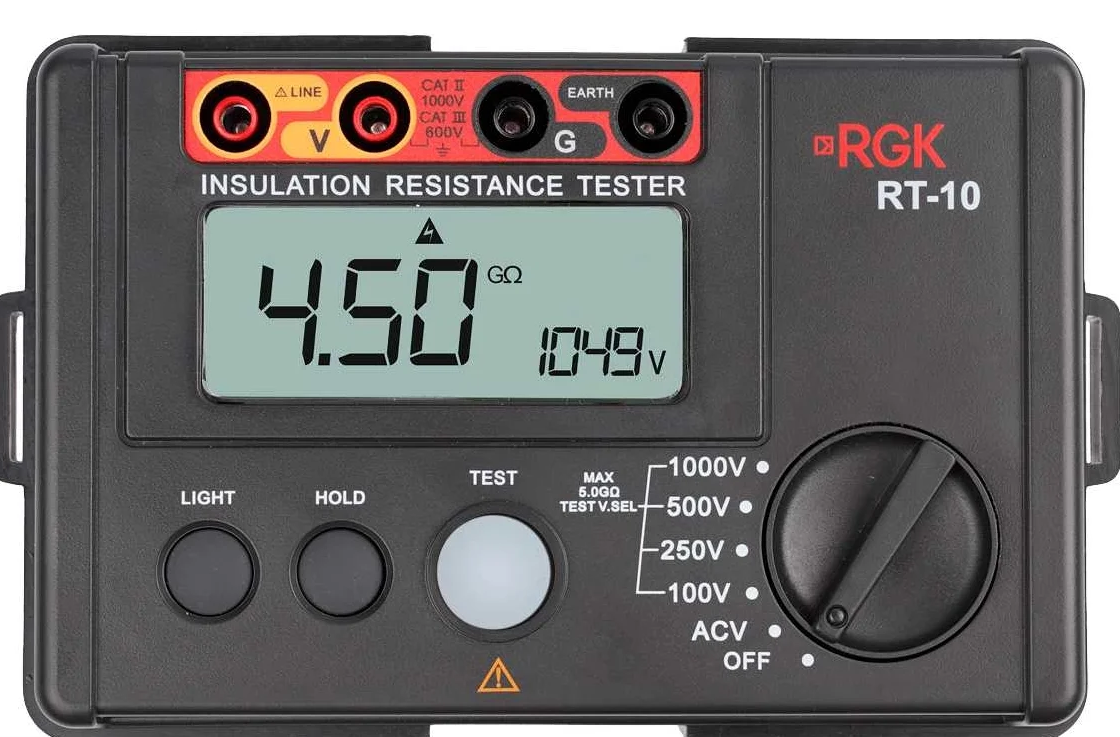 Цифровой мегаомметр RGK RT-10 с поверкой , RT-10