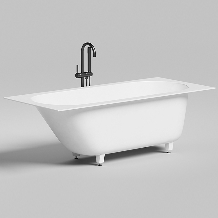 Salini Ornella Kit Встраиваемая ванна 170х75х60cм, овальная чаша, донный клапан , сифон, щелевой слив-перелив, S-Sense, цвет: белый глянцевый, 102411G