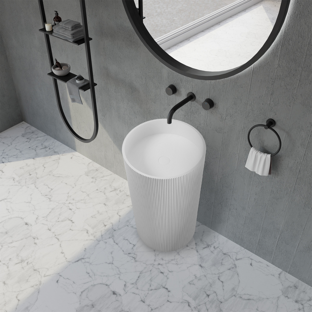 Раковина отдельностоящая ABBER Stein  белая матовая, AS2501-H