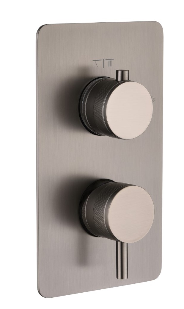 Смеситель встроенный однорычажный 2-х проходной GUN METAL, 135-2-GM