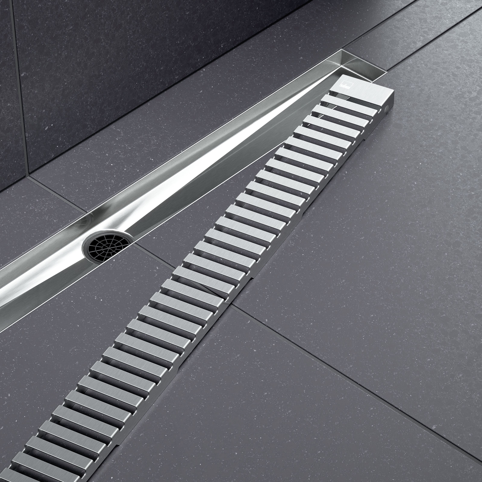 Душевой лоток Drain System 600  Хром, с вставкой «Lines», DS230106/00