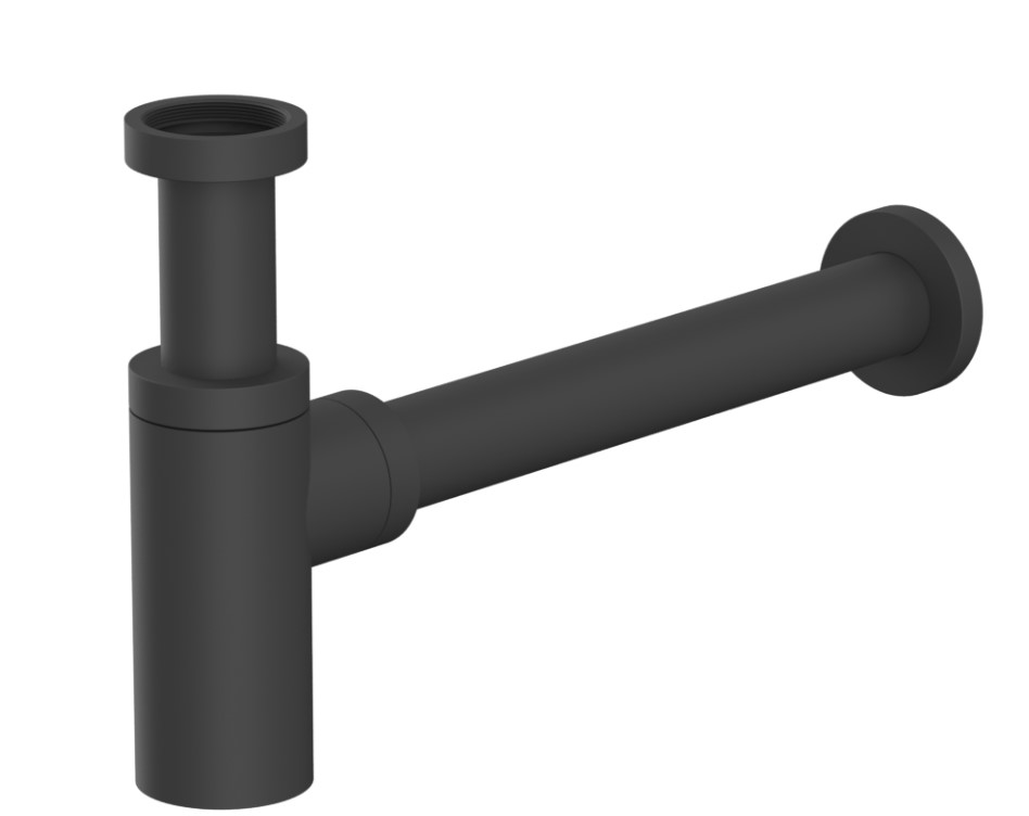 Сифон для умывальника декоративный WHITECROSS A186BL (черный мат), A186BL