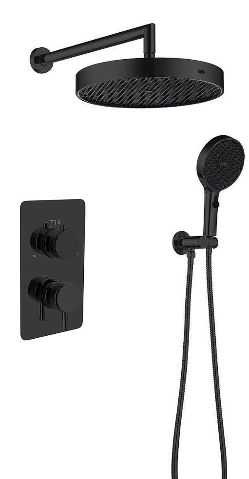 Душевой комплект BOHEME Cell с 3-х режимным смесителем 427-SGM Shine Gun Metal, 427-SGM+135-3-SGM