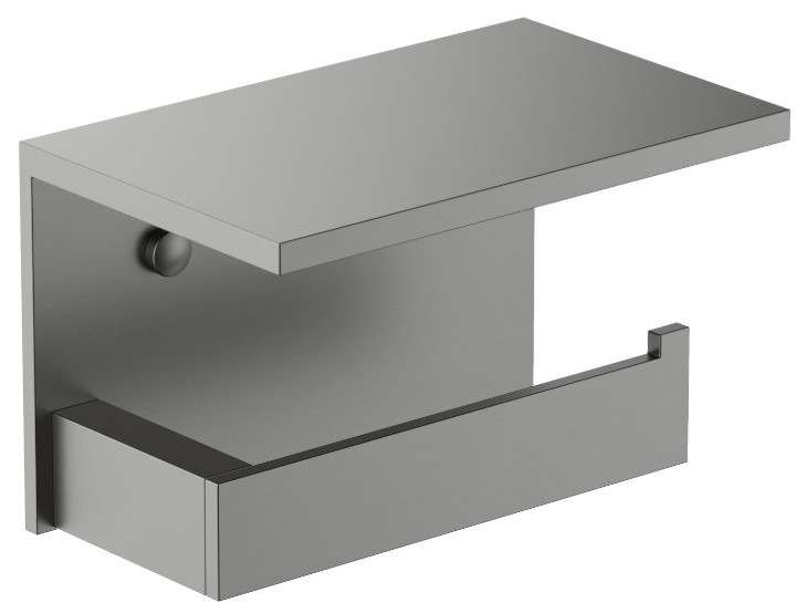 Бумагодержатель с полкой для телефона Petruma 15243/18 Черное золото, 15243/18