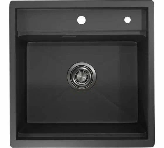 Стальная кухонная мойка  черный матовый, GranulaKS-5051