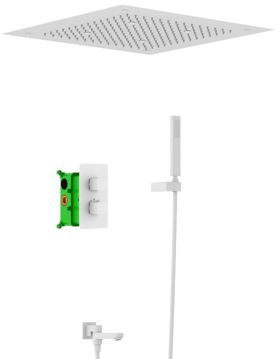Душевая система встроенная с термостатом Petruma SX-5019/16SM Белый матовый, SX-5019/16SM