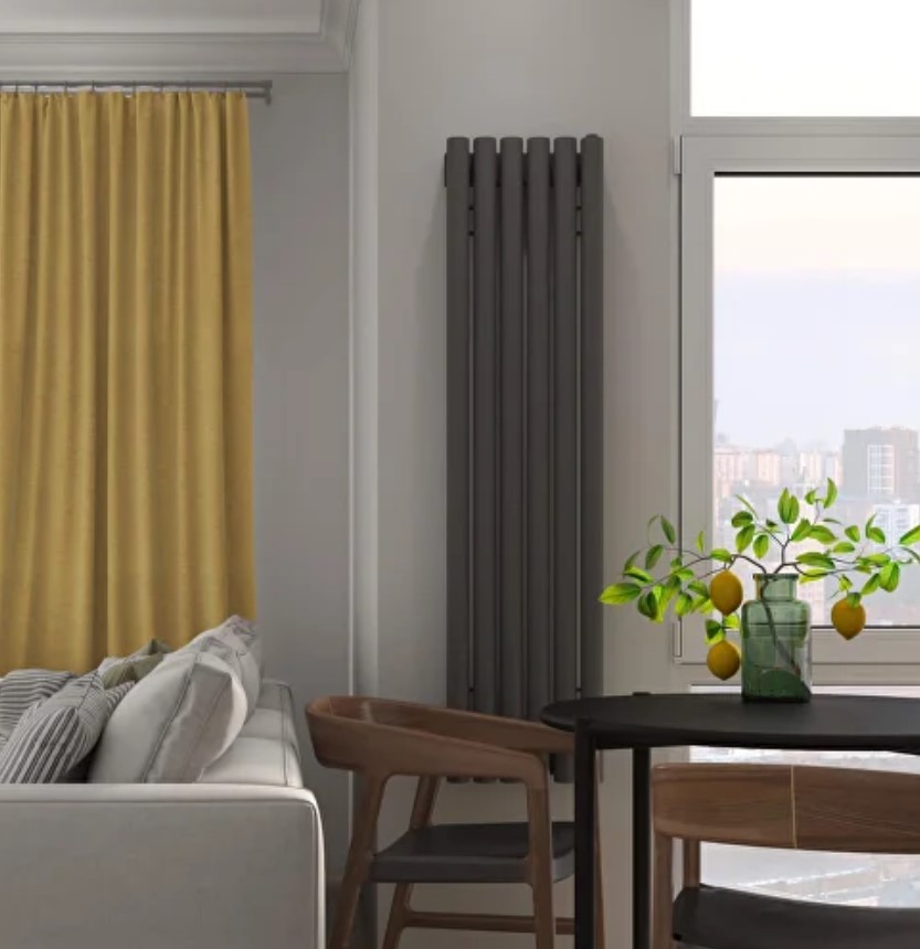 Радиатор Ronda 1750 5 секций RAL 9005 черный, Ronda-1750-5c